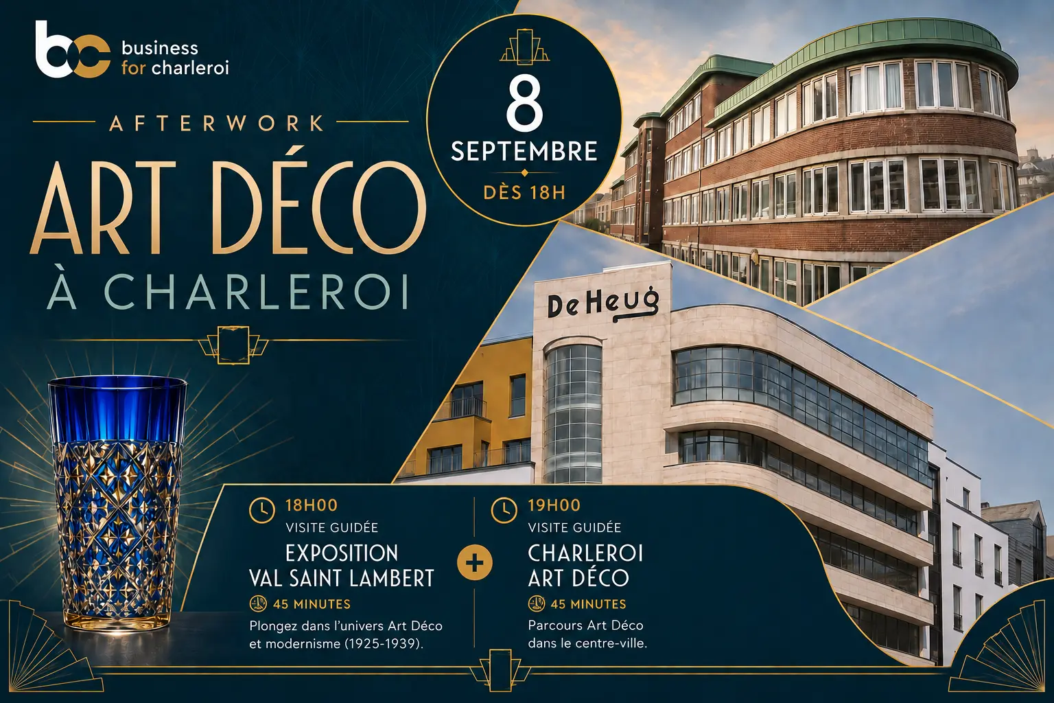 ART DÉCO ET MODERNISME EN BELGIQUE Afterwork : Art nouveau, art déco et modernisme à Charleroi